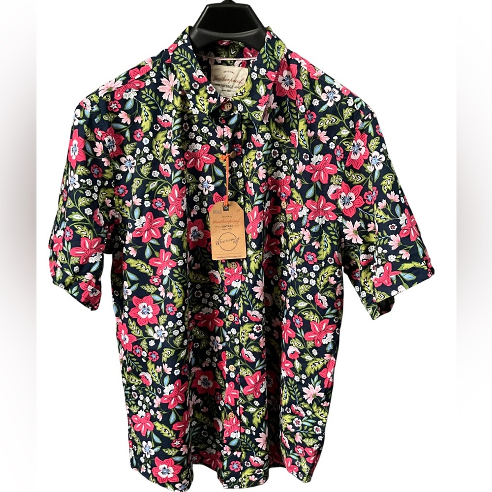 NWT-VTG Weatherproof Floral Shirt for Men 100% Cotton-Size XXL/EEG-(#202